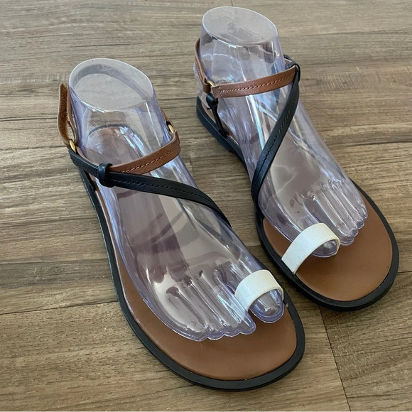 Vnce perrigan toe strap color block sandals Sz 7 - Picture 4 of 15